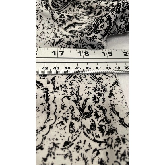 Pinkyotto Size S Black White Floral Damask Shift Dress Lace Trim Kimono Sleeve - Picture 6 of 8